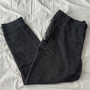 Fila Men's Heathered Black Jogger Pants